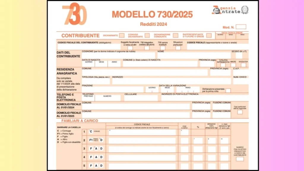Modello 730 precompilato 2025